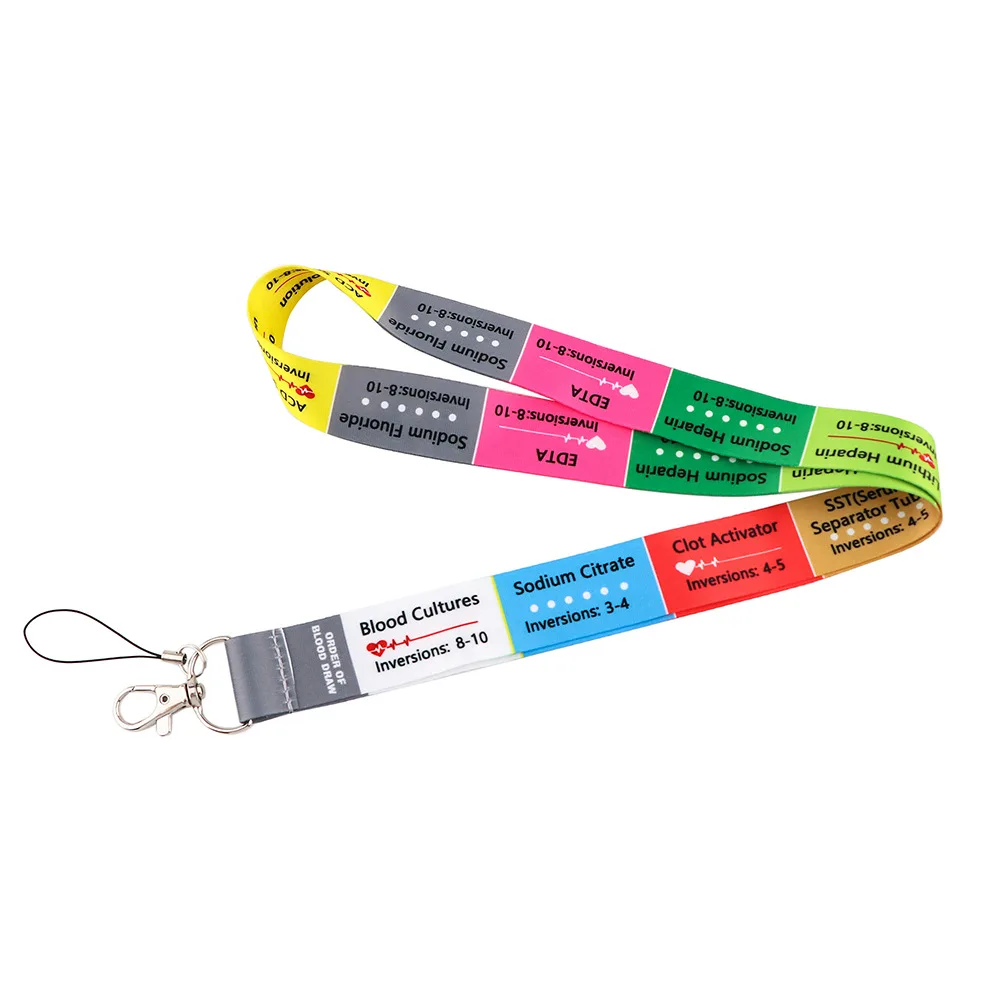 Imagem -02 - Enfermeira Médica Médico Cartoon Neck Strap Lanyards id Crachá Titular do Cartão Chaveiro Mobile Phone Strap Gift Ribbon Webbing Colar