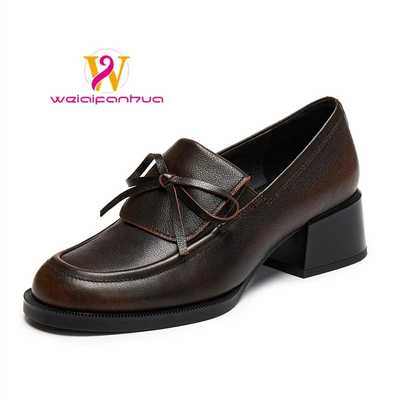 

Le Flo Shoes Women's 2026 Mid-heeled Lace-up Single Shoes for Women, British Academic Style, Chunky Heel Women's Shoes Luxury