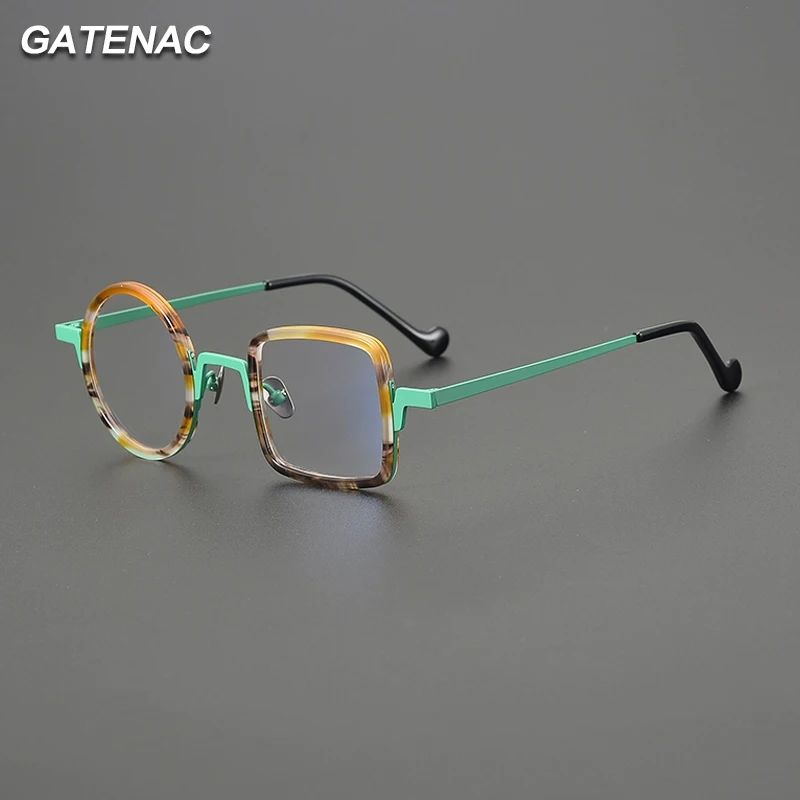 

Ultra Light Pure Titanium Glasses Frame Men Round Square Handmade Eyeglasses Frame Women Fashion Luxury Brand Designer Eyewear