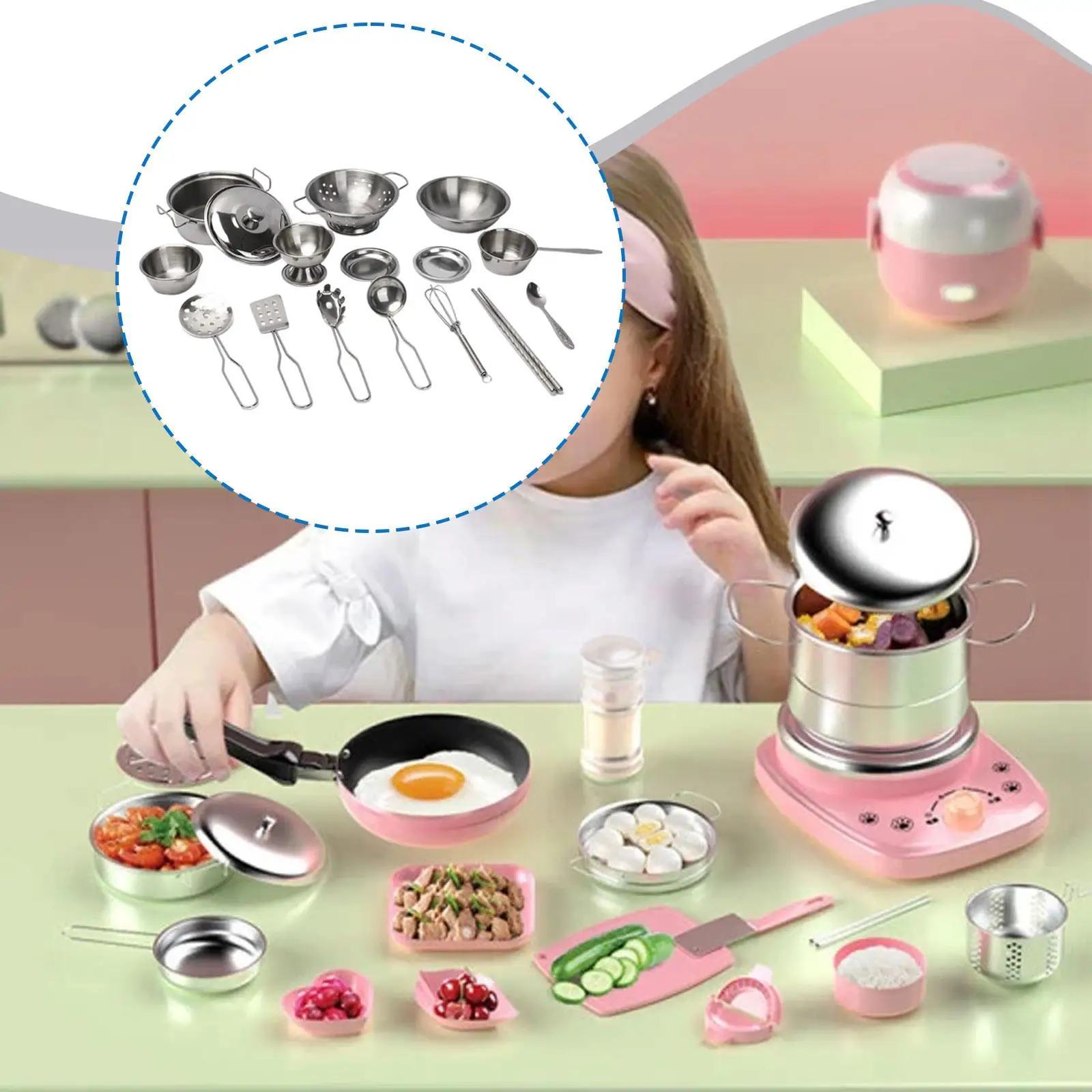 Ensemble de jeu de cuisine, Coordination œil-main, casseroles et poêles, jouets pour filles et garçons