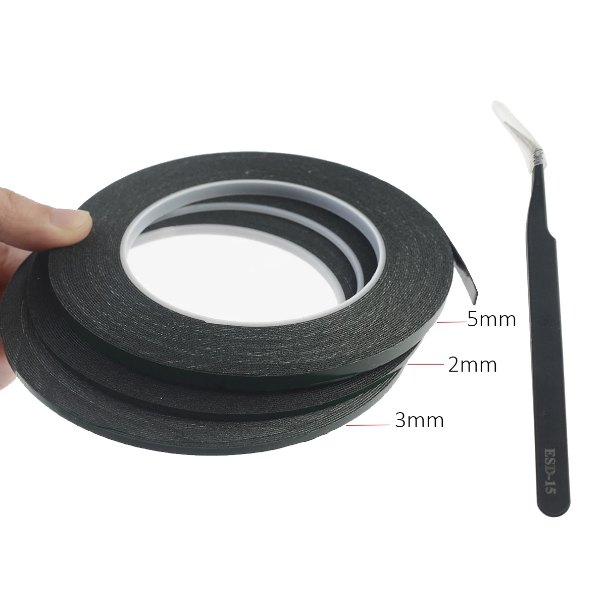 3 рулона черной двусторонней липкой ленты 2 мм/3/5 мм, 10 м для Samsung Xiaomi, пинцет со стеклянной рамкой и изогнутым экраном, планшета 3 рулона черной двусторонней липкой ленты 2 мм/3/5 мм, 10 м для Samsung Xiaomi, пинцет со стеклянной рамкой и изогнутым экраном, планшета