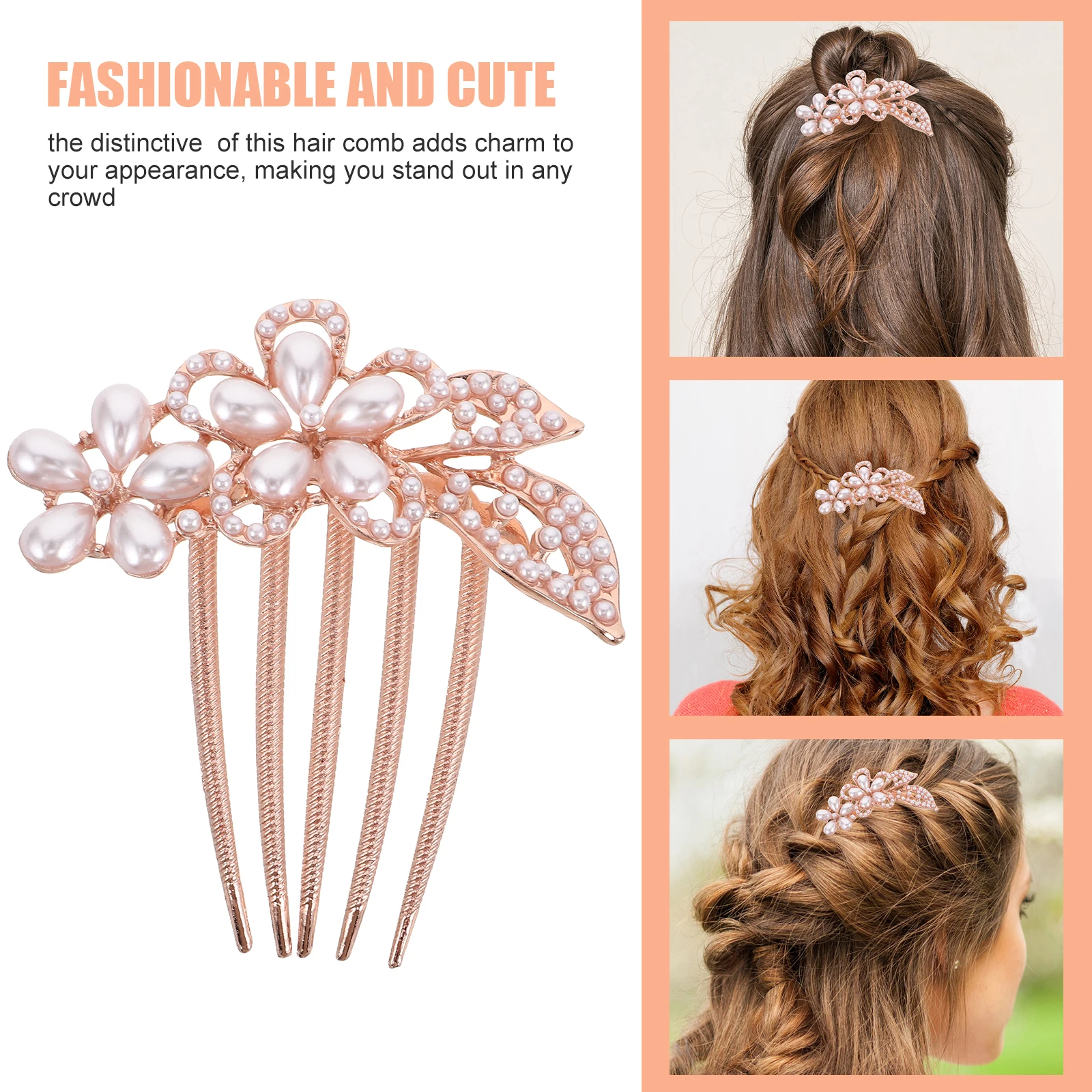 

Flower Hair Comb Women Accessories Decorative Combs Headgear Bridal Wedding Accessory Bridesmaid