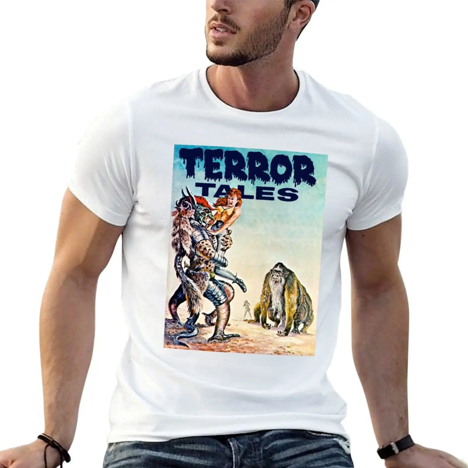 Terror Tales - Textless Eerie Publications Cover Art 1 T-Shirt man t shirt oversized t shirt fitted t shirts for men