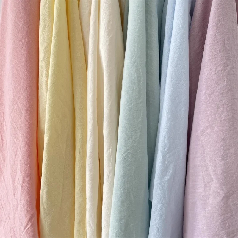 

145x50cm solid color thin ramie fabric, candy-colored bed sheet, photo background, dress, clothing lining, diy fabric