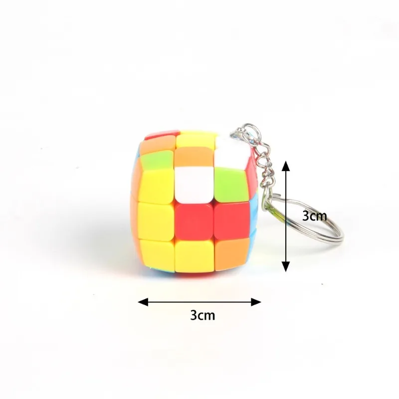 Mini Cube 3x3x3 Keychain Magic Cubes Puzzle Mofangge for Beginner Professional Cubo Magico Toys for Children Kids