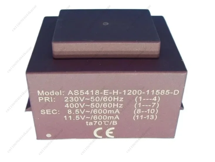 For ASN AS5418 12VA Transformer, Input 0-230V-400V Output 8.5V 11.5V, Replacement for B1406090