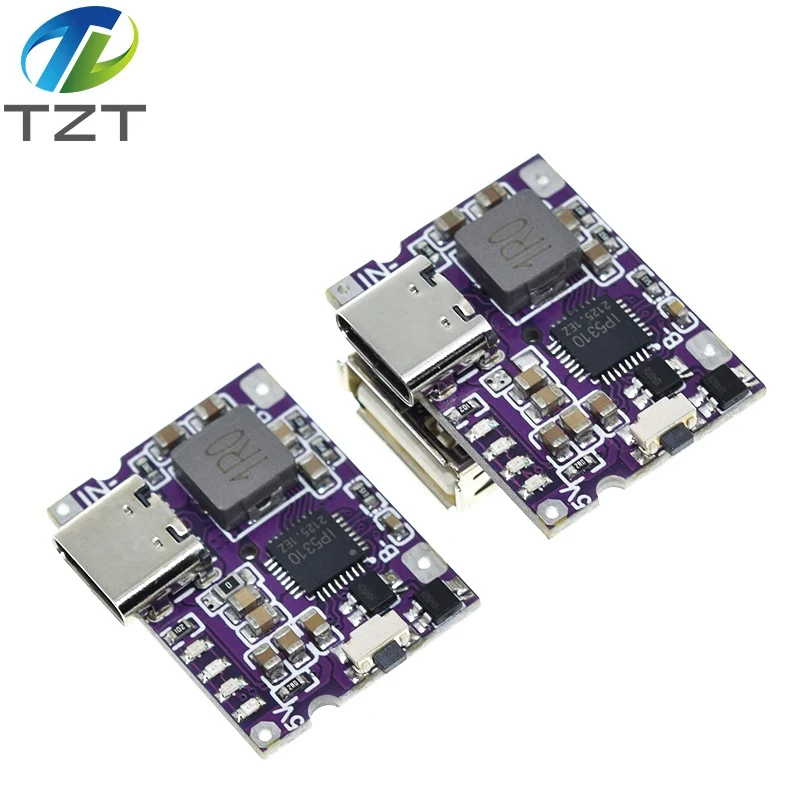 Type-C USB 5V 3.1A Boost Converter Step-Up Power Module IP5310 Mobile Power Bank Accessories With Switch LED Indicator image 3