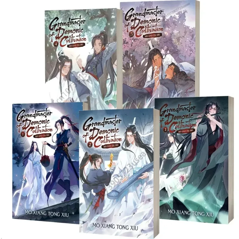 

5 Books/set Grandmaster of Demonic Cultivation: Mo Dao Zu Shi Novel Comic Book English Manga Novel Books