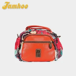 Jamhoo Fashion Leather Women Handbags Shoulder Bag Women's Large Capacity Canvas Crossbody Bag New Portable Messenger Tote Bags