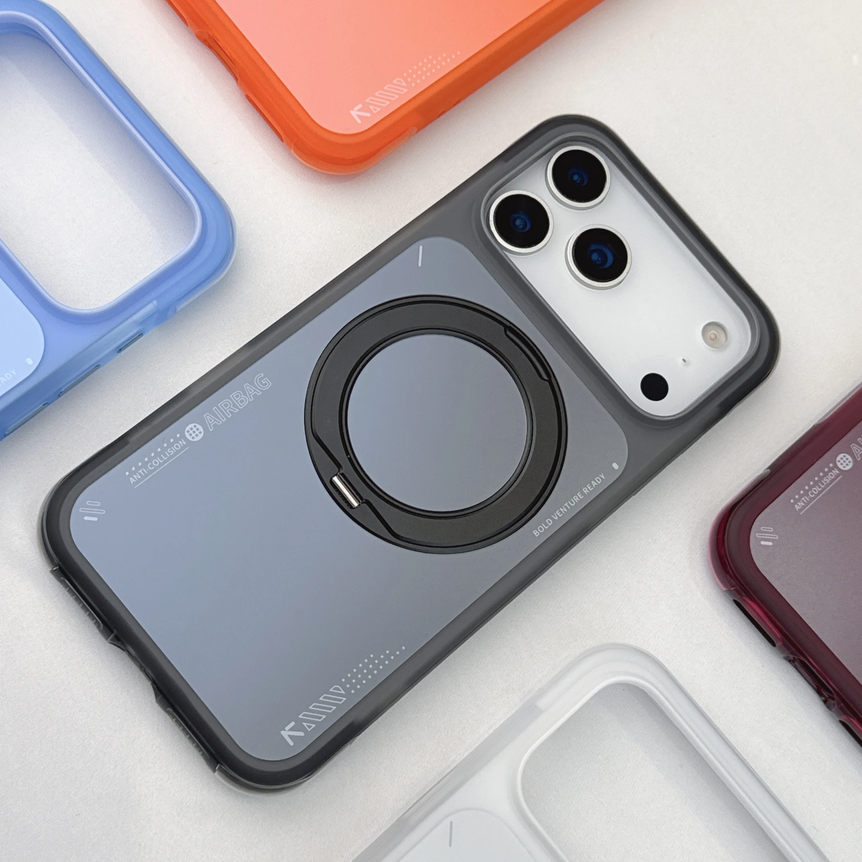 360 Rotating Magnetic Bracket Mobile Phone Case for iPhone 18 Pro Max 17 16Pro Skin Feel Practical Full Protection Stand Cover view 2