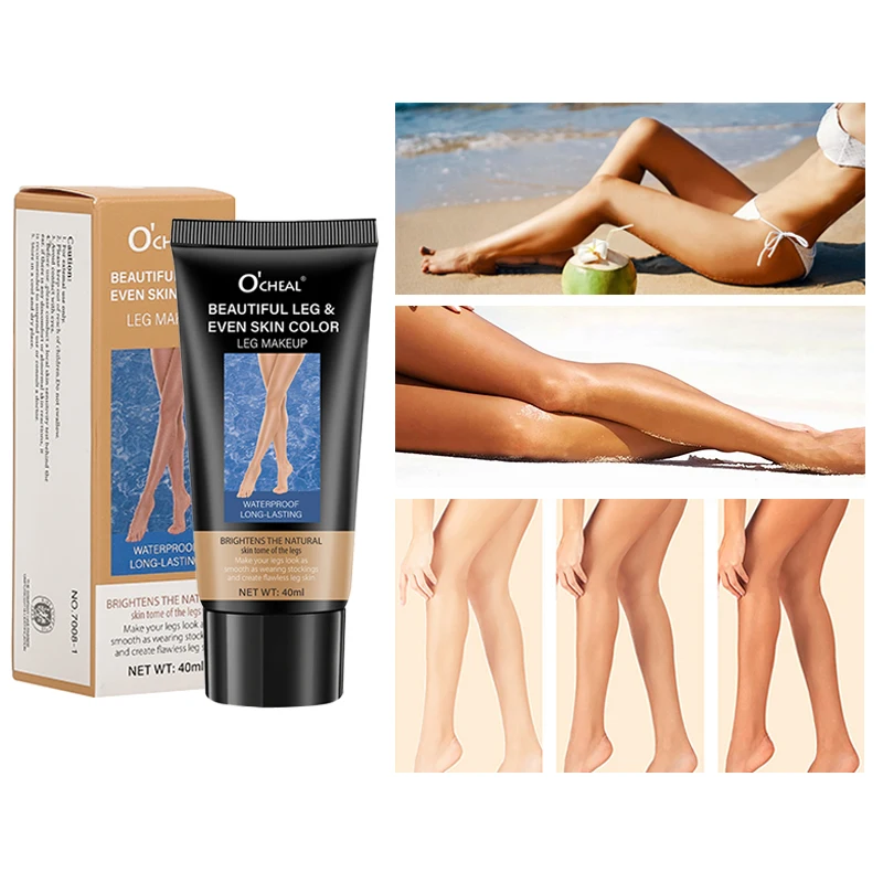 OCHEAL Beauty Leg Cream Moisturizing Liquid Foundation With Squalane Shine Nourishing Body Massage Leg Makeup Care Cream Women