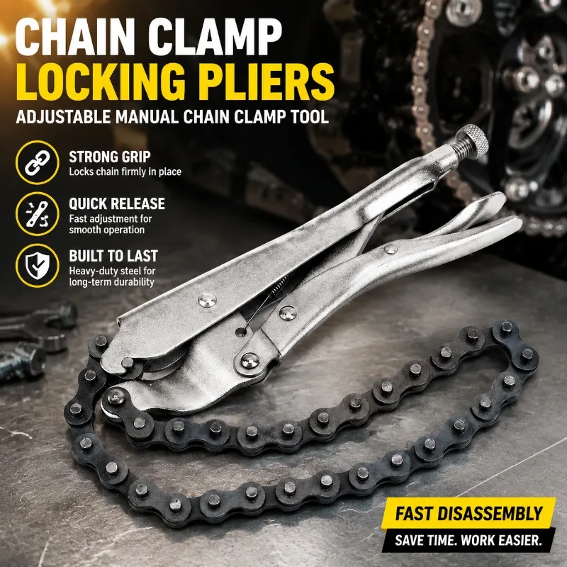 Adjustable Manual Pressure‑grip Pliers Fast‑disassembling Chain‑locking Vice‑grip Hand‑operated Hardware Tool for Workpiece