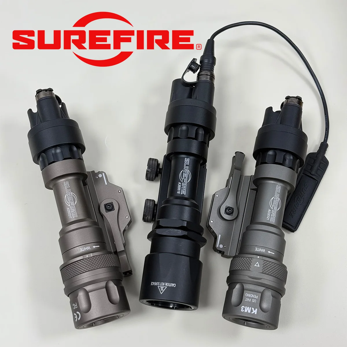 SureFire M951 M952 M952-IR Scout Light with Remote Pressure Switch Fits 20mm Picatinny Rail for AR15 M4 Tactical LED Flashlight