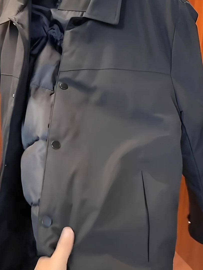 

Новая мужская зимняя куртка 2025 года: модная, повседневная, универсальная, с воротником, из хлопка, свободного кроя, молодежная, цветная