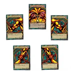 Yu Gi Oh card Exodia Right Leg Left Arm of The Forbidden One English Version 5 Sheets DIY Action Toy Figures Game Collection