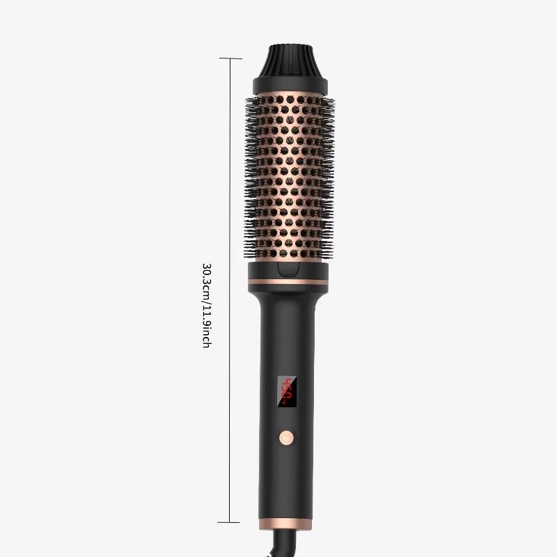 2 in 1 Ceramic Electric Hot Comb LED Temperature Display PTC Heating Straightening Brush Hair Styling Straightener Tool