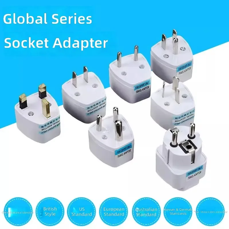 for Universal Power Adapter Plug for HK UK US DE KR EU Standard Two Pin Three Pin Travel Converter Socket