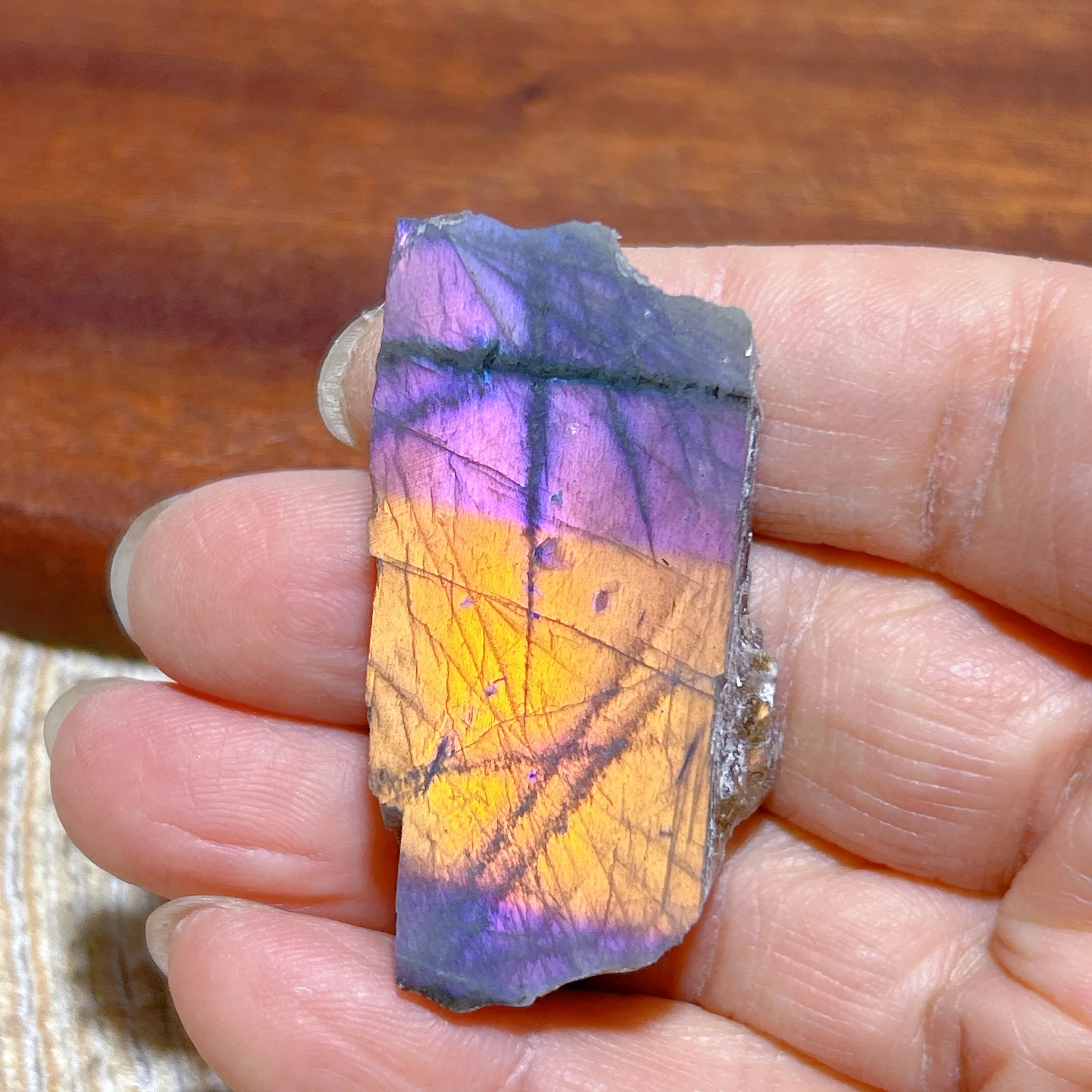 High Quality Natural Crystal Purple Labradorite Slab Polished Slice Healing Gemstone Reiki Mineral Energy Home Decorations Gift