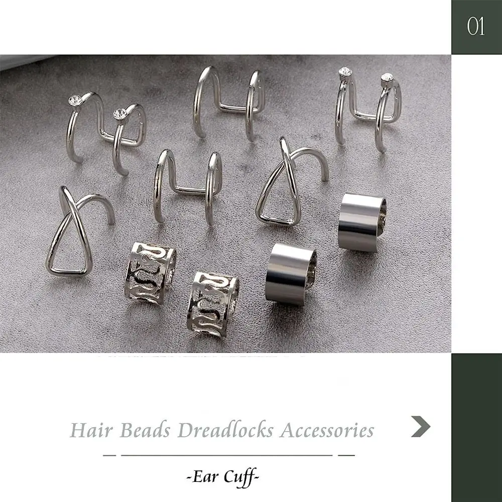 

Alloy Hair Jewelry Silver Color Dreadlock Accessories Alloy Braid Clips Braid Accessories Braid Jewelry Tools
