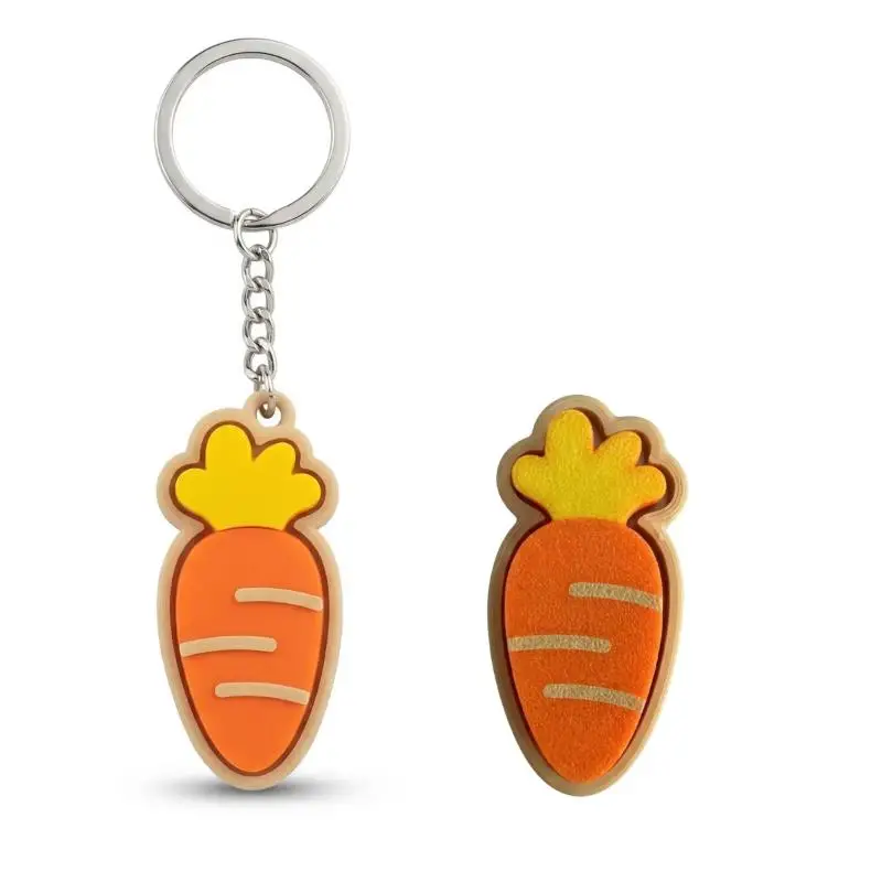 Cute Carrot Shaped Fidget Keychain Durable Lightweight Stress Relief For Backpack Decor Kids Birthday Gifts Daily Use