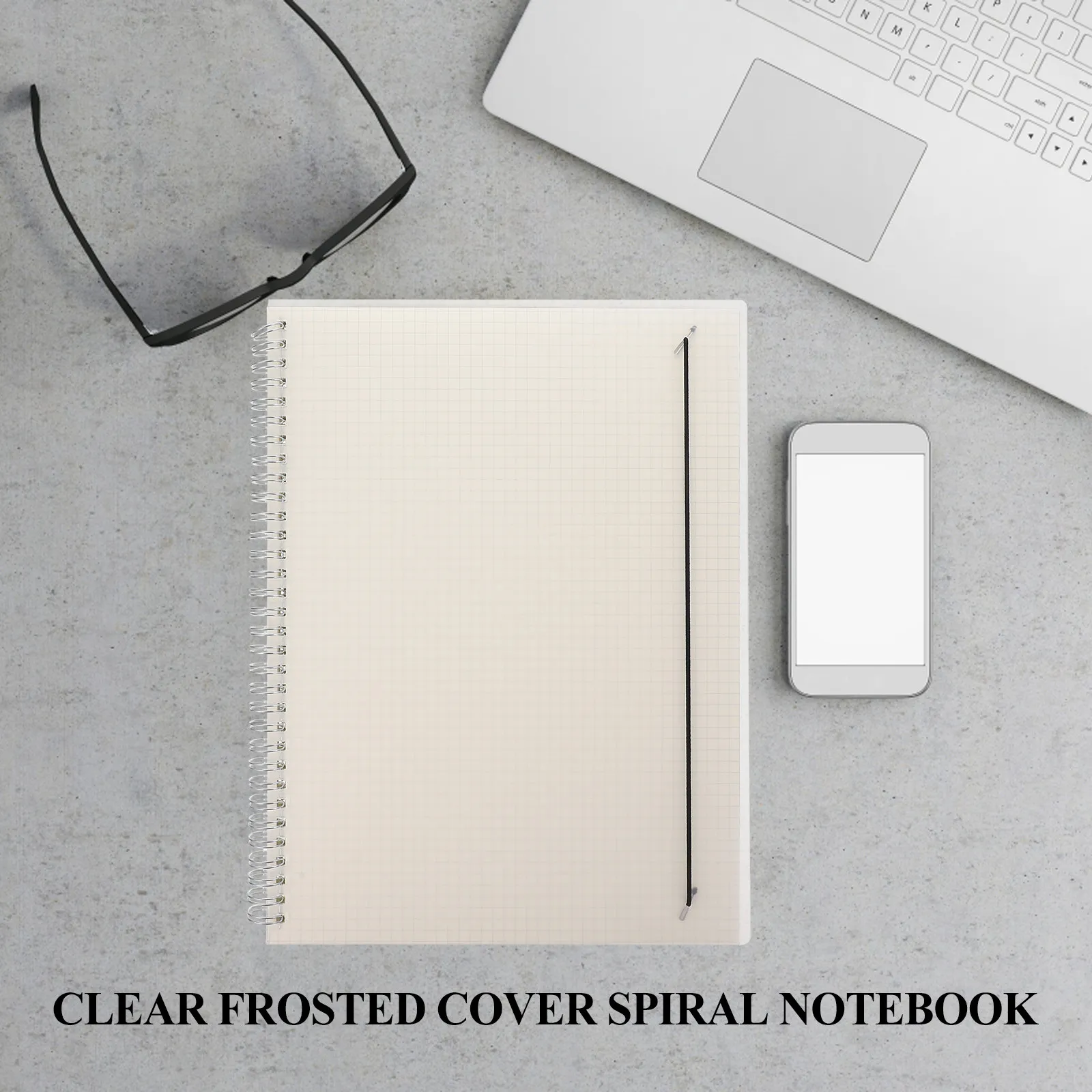 

Transparent Frosted Cover Notebook Compact Size Portable Planning Notebook for Weekly Monthly Planning Diary Writing