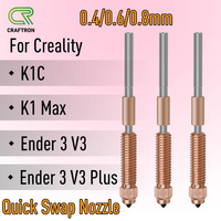 New Upgraded Nozzle for Creality K1C K1 Max All-in-one Copper Titanium Nozzles High Speed Print for Ender 3 V3 3d Printer Parts