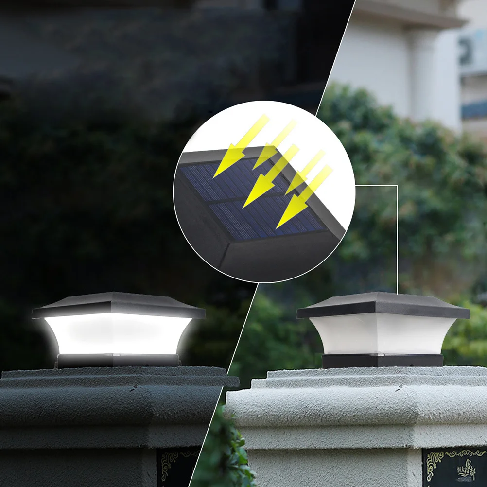 

Solar Powered Post Lights LED Waterproof Fence Lamp Outdoor Pillar Lighting Garden Patio Decoration Multicolor