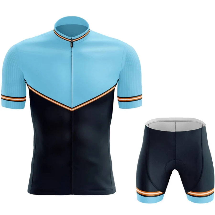 Nuova maglia da ciclismo Set pantaloncini da bici 19D Set uomo estate MTB Ropa Ciclismo camicie da bicicletta a maniche corte Maillot abbigliamento