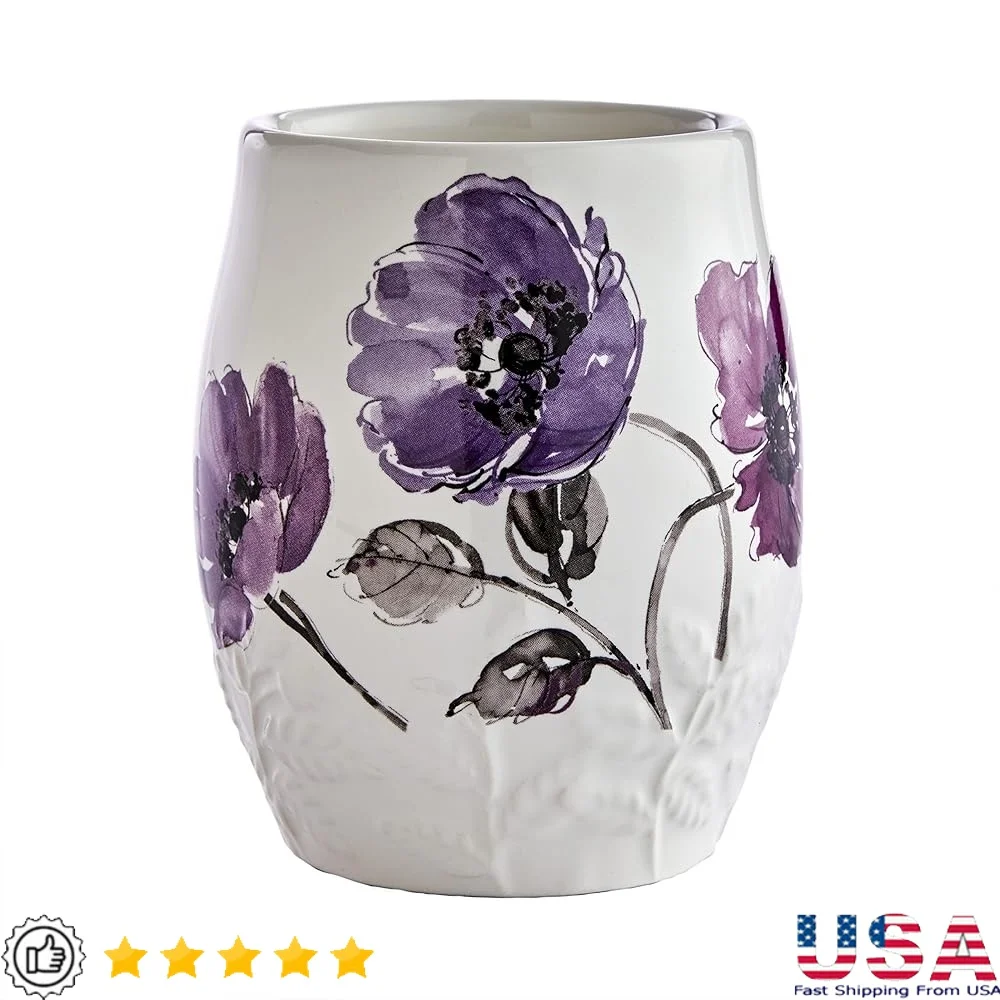 

Красочный скульптурный керамический стакан, стильный органайзер для хранения в ванной комнате, универсальный домашний декор, органайзер для макияжа