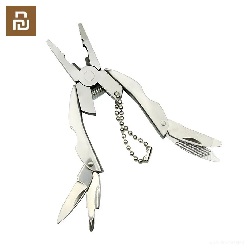 Mijia Youpin Outdoor Mini Folding Muilti-functional Plier Clamp Keychain Outdoor Hiking Tool Pocket Multitools Knife