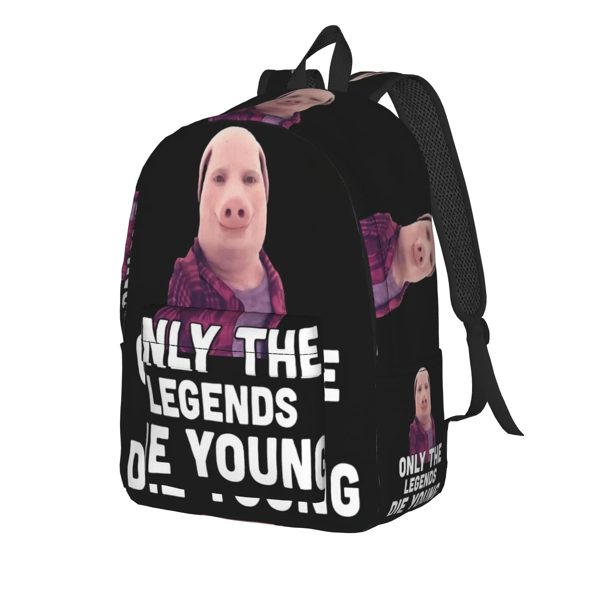 Only The Legends Die Young John Pork Backpack  Trekking Backpacks Student Unisex Designer Durable School Bags Funny Rucksack