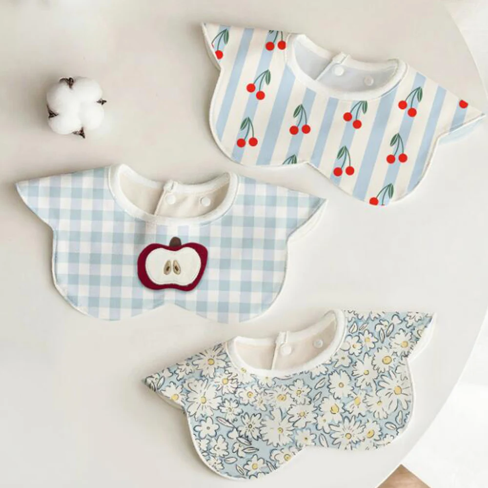 

3 шт./компл. нагрудники для маленьких девочек, водонепроницаемые вращающиеся нагрудники с круглым вырезом для еды ребенка, полотенце для слюны, нагрудники для прорезывания зубов для новорожденных мальчиков