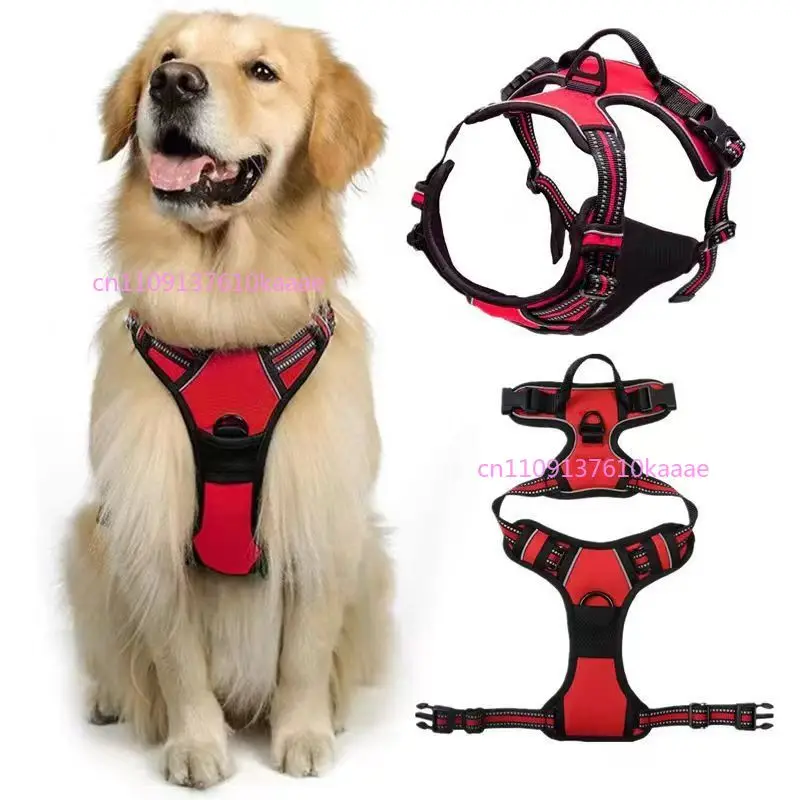 

Dog I-shaped Vest Traction Rope Saddle Type Explosion-proof Chest Back Trachea Buckle Vest Traction Chest Strap