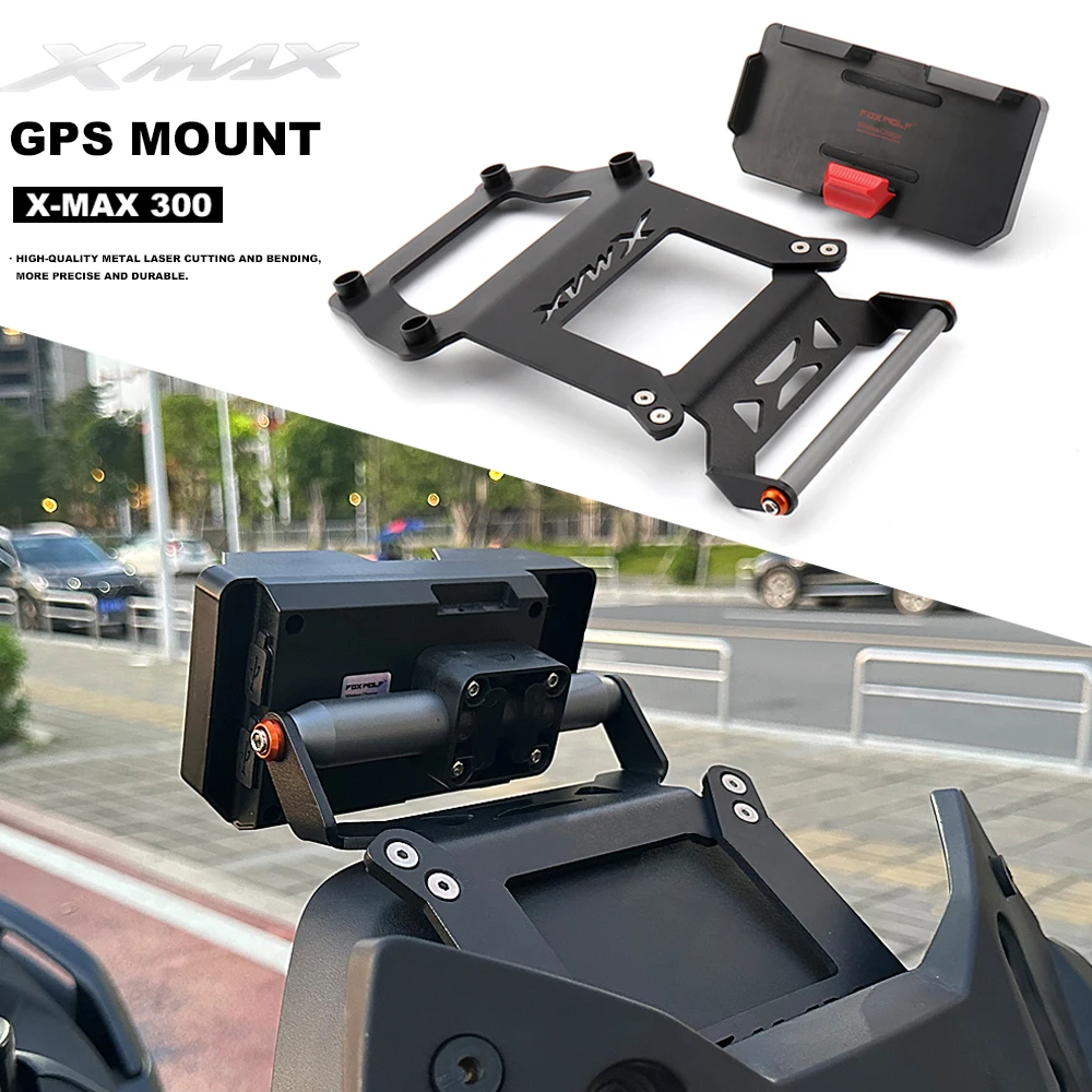 X-MAX300 2023 Motorcycle Accessories Wireless Mobile Phone Charge Holder GPS Navigation Bracket For Yamaha X-MAX 300 XMAX 300