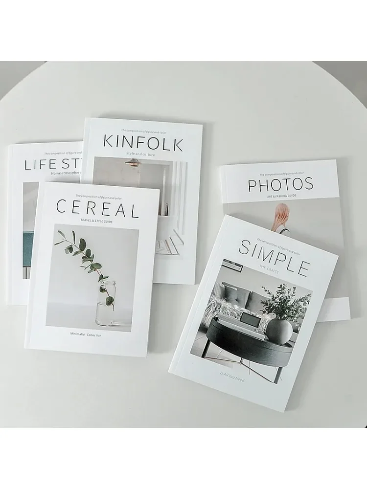 Fashion Flipable English Magazine Photography Props Home Table Decor Props Ins photo background backdrops — zdjęcie 2