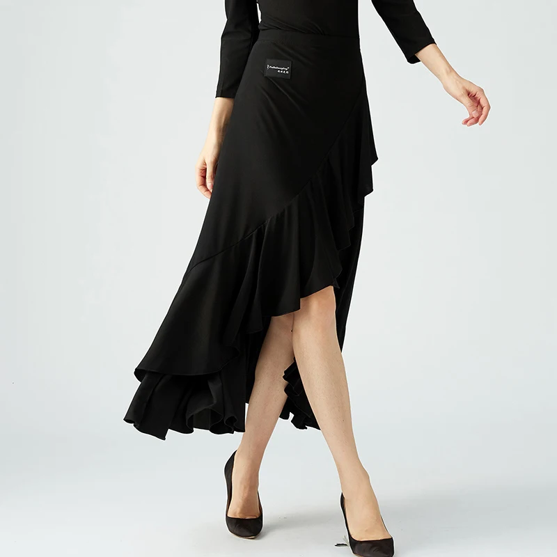 2025 Waltz Dance Modern Ballroom Dance Skirts Women Irregular Skirts Ladies Standard Competition Ballroom Practice Wear DN21023