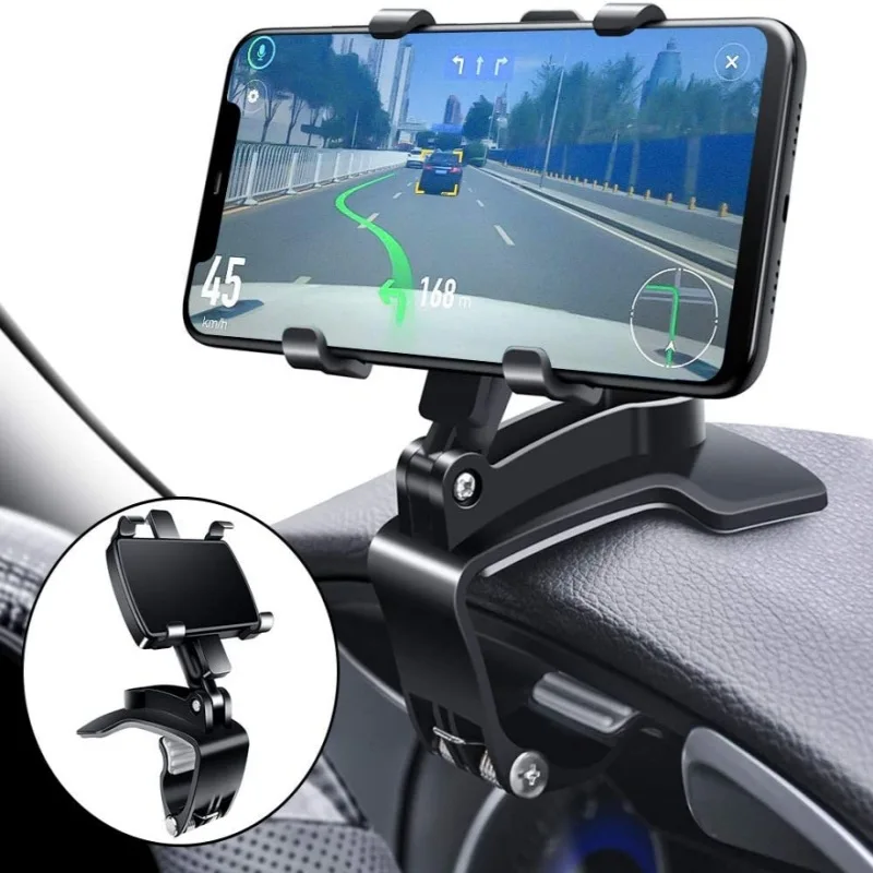 Universal 360° Rotation Car Phone Holder Stand Car Dashboard Clip Mount GPS Navigation Bracket For iPhone Samsung Xiaomi Huawei
