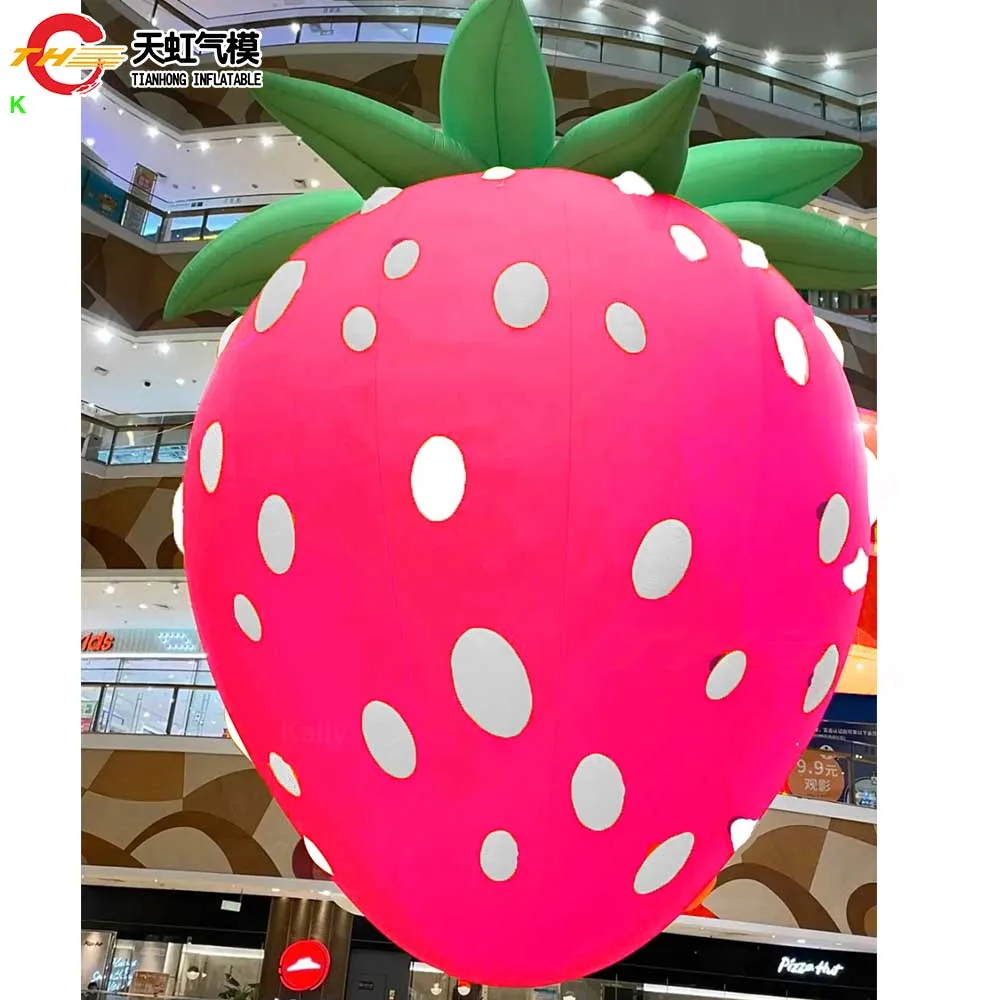 

3m-6m Inflatable Fruit Event Decoration Giant Inflatable Strawberry Replica Ground Balloon for Advertising