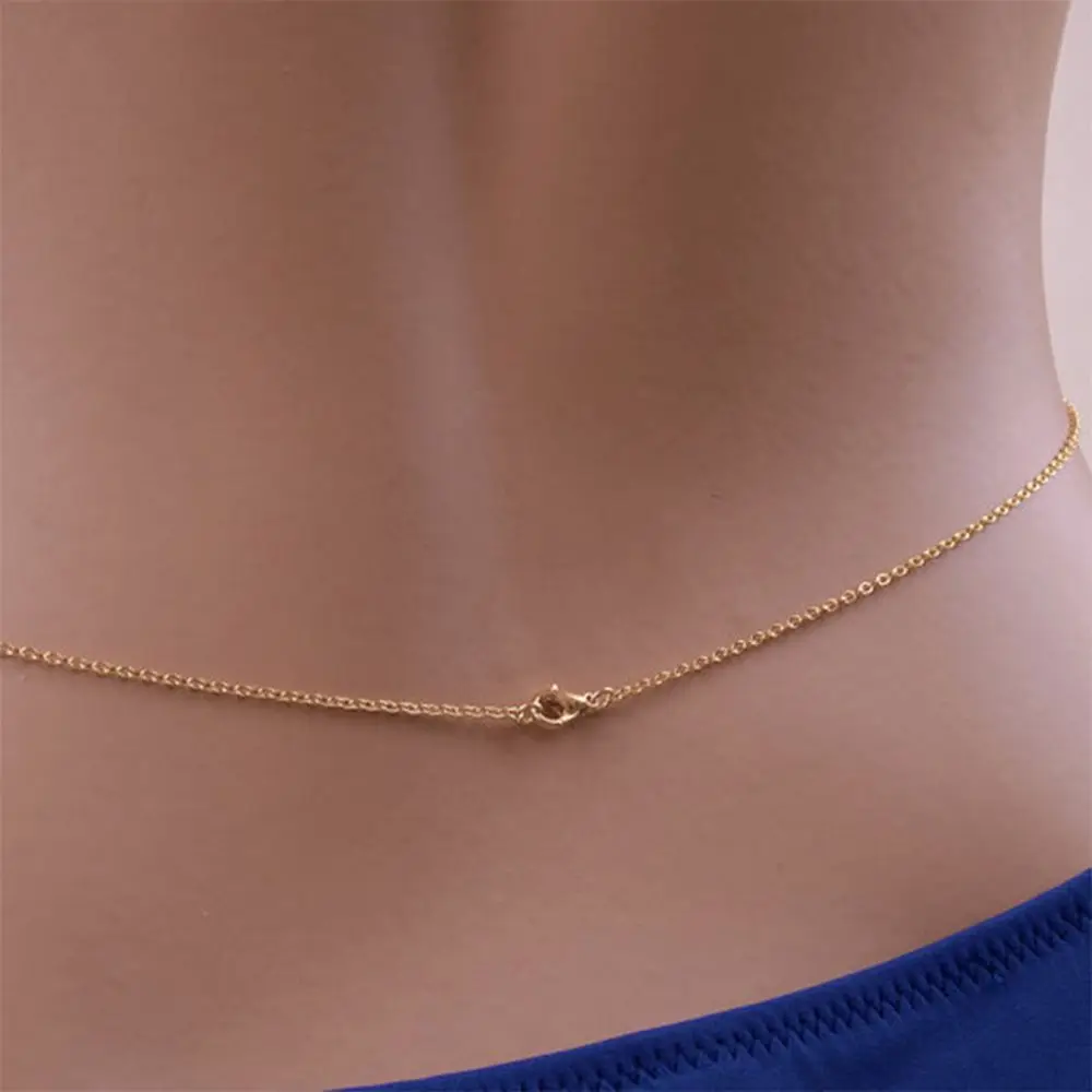 Fashion New Gold Plated Harness Bikini Belly Crossover Waist Women Star Body Chain Jewelry Necklace