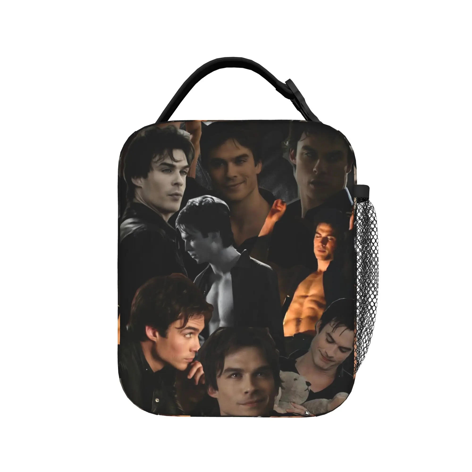 The Vampire Diaries Resuable Movie Lunch Bag For Child Design Outdoor Picnic Lunch Box Cute Portable Insulated Oxford Cooler Bag