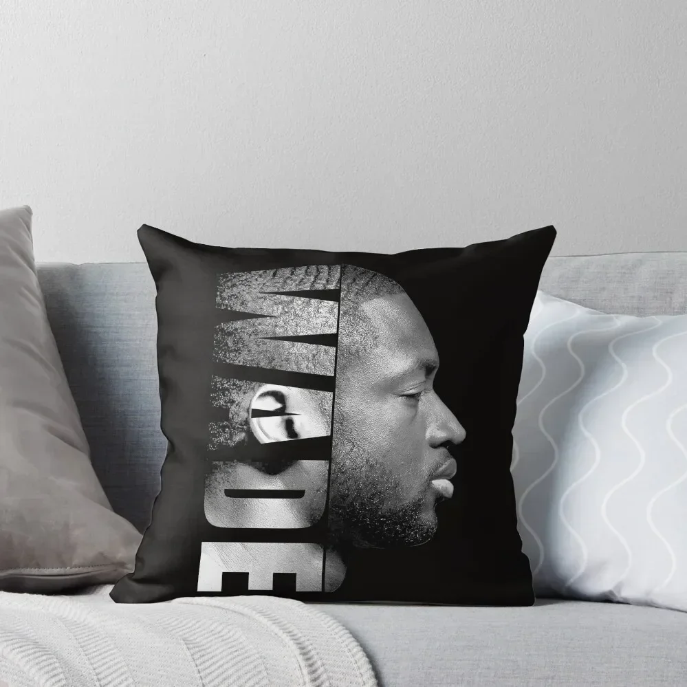 

Dwyane Wade - Black / White Throw Pillow Decorative Cushions For Living Room Sofa Decorative Covers Cushions Cover pillow