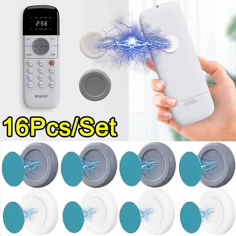 16/2PCS Strong Magnetic Hook Wall Mounted Remote Controller Magnet Hook Router Keys Storage Holder Home Office Kitchen Organizer