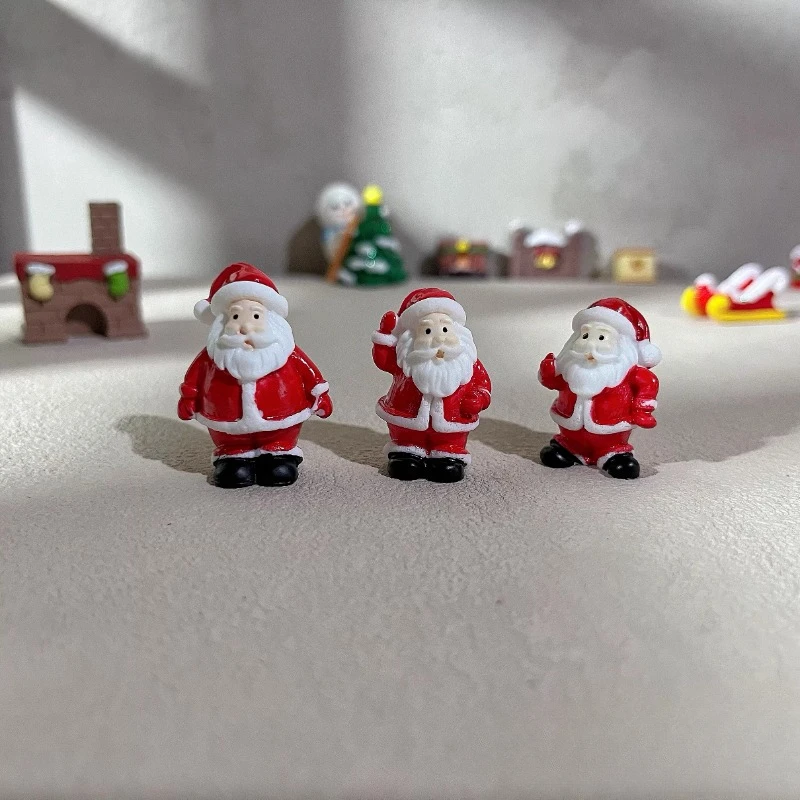 Emulation Miniature Santa Claus Micro Scene Sand Table Shooting Model Props Decoration Ornaments