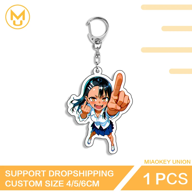Nagatoro Hayase Key Chain Anime Waifu Uncensored Acrylic Stand Combo Set Multi Function Durable Keyring For Lover Couple Gift