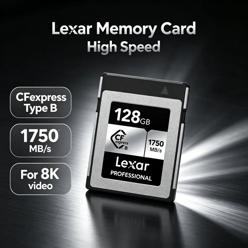 Lexar CFexpress Type B Memory Card Read 1750MB/s Storage Card 512GB 128GB 256GB CF express Type B Card For 8K Video