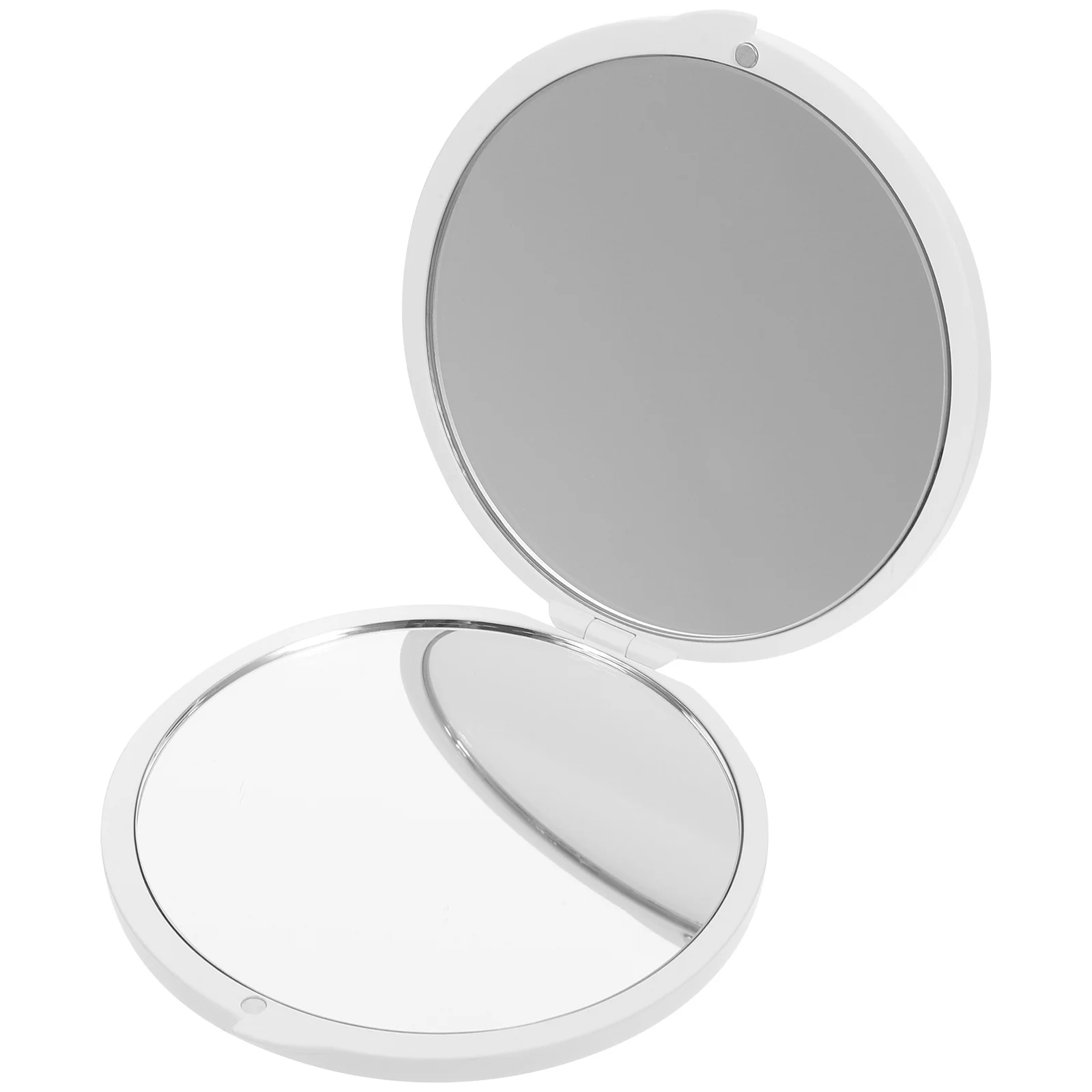 กระจกพกพาแบบพับได้ กระจกมือขนาดเล็กกะทัดรัดพร้อมแว่นขยายสำหรับผู้หญิง ใช้สำหรับการเดินทางกลางแจ้ง แต่งหน้า ดีไซน์พกพาสะดวก กระจกส่วนตัว