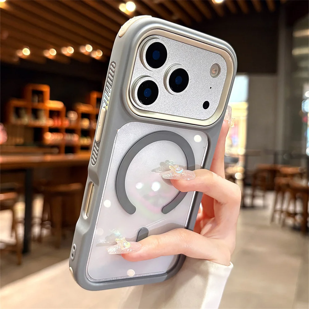 Luxuriöse Transparente Magsafe-kompatible Kabellose Ladehülle für iPhone 17 16 15 14 13 12 11 Pro Max Rutschfester Stoßfänger-Schutz