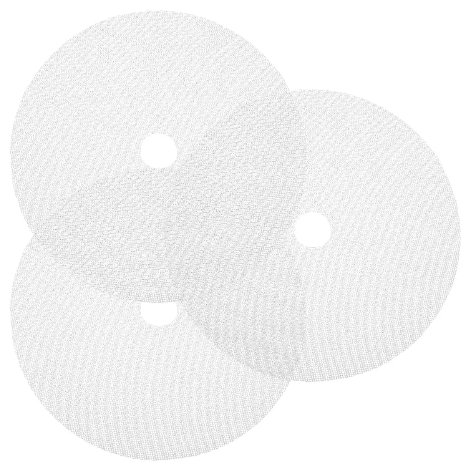 

3 Pcs Silicone Drying Pad for Dehydrator Nonstick Round 33cm White Fruit Vegetable Meat Jerky Dryer Mats Trays