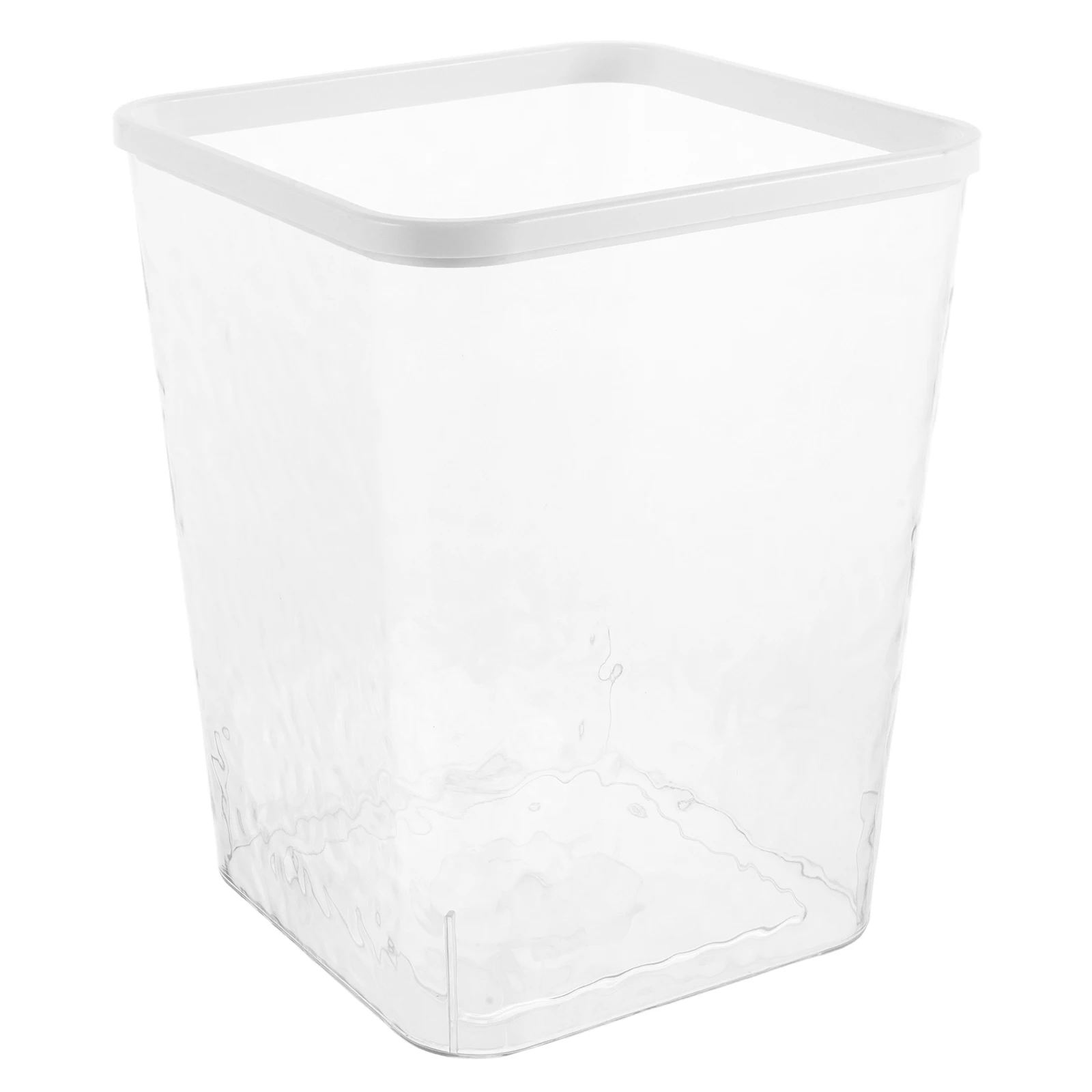 

Transparent Trash Can Food Waste Bin Bathroom Wastebasket Garbage Dirty Clothes Hamper Countertop Bedroom Kitchen