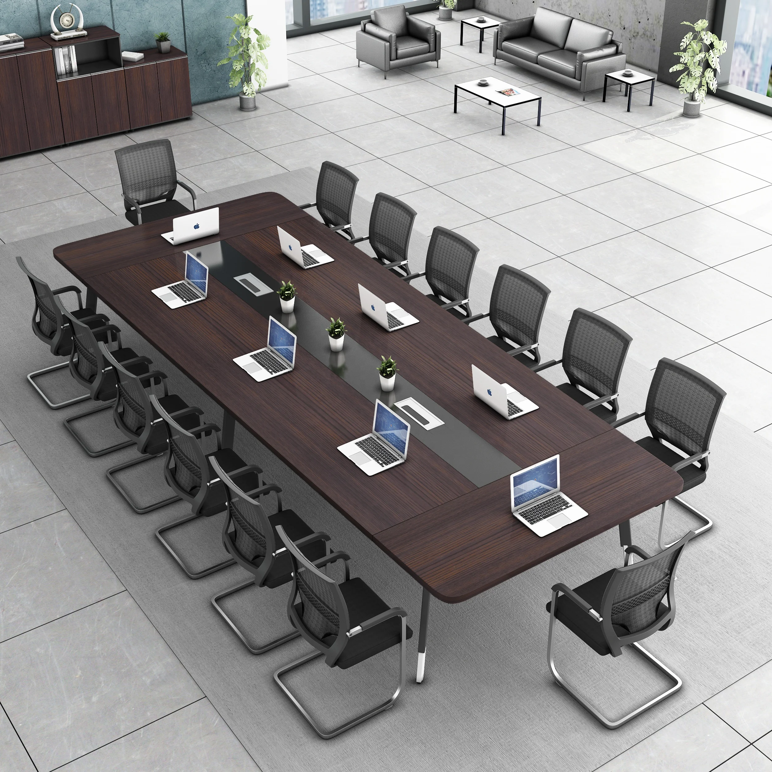 Factory Wholesale Commercial Office Furniture Meeting Room Executive Table 12 People Conference Table Modern Desk And Chairs Set